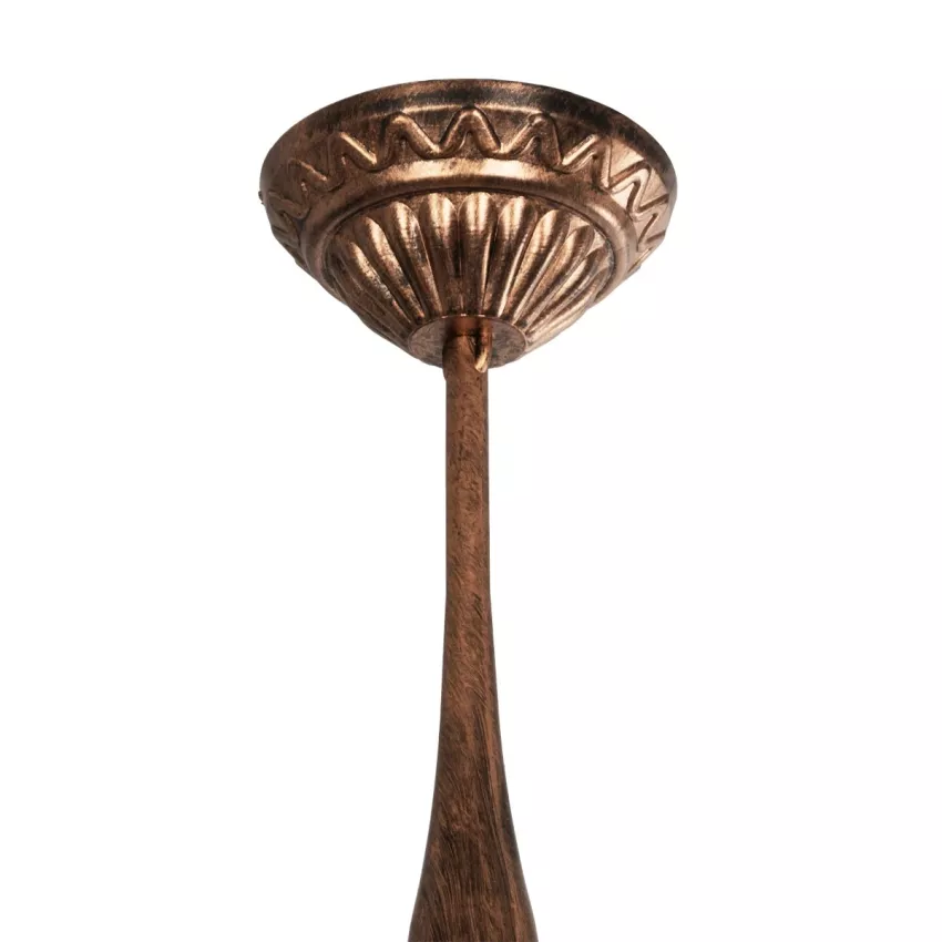 ZARDIN  Vintage Κρεμαστό Φωτιστικό Φαναράκι Μονόφωτο 1 x E27 IP44 Χάλκινο Πλαστικό Σώμα - Μ17 x Π17 x Υ42cm