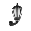 VERDI  Vintage Επιτοίχιο Φωτιστικό Φαναράκι Μονόφωτο 1 x E27 IP44 Μαύρο Πλαστικό Σώμα - Μ23 x Π17 x Υ40cm