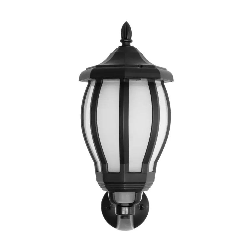 VERDI  Vintage Επιτοίχιο Φωτιστικό Φαναράκι Μονόφωτο 1 x E27 IP44 Μαύρο Πλαστικό Σώμα - Μ23 x Π17 x Υ40cm