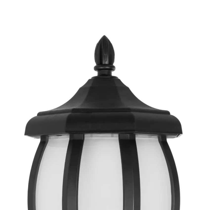 VERDI  Vintage Επιτοίχιο Φωτιστικό Φαναράκι Μονόφωτο 1 x E27 IP44 Μαύρο Πλαστικό Σώμα - Μ23 x Π17 x Υ40cm