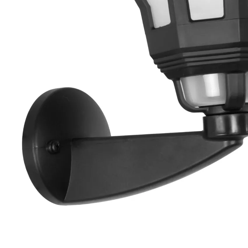 VERDI  Vintage Επιτοίχιο Φωτιστικό Φαναράκι Μονόφωτο 1 x E27 IP44 Μαύρο Πλαστικό Σώμα - Μ23 x Π17 x Υ40cm