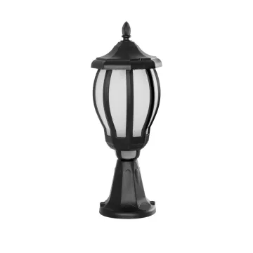 VERDI  Vintage Επιδαπέδιο Φωτιστικό Φαναράκι Μονόφωτο 1 x E27 IP44 Μαύρο Πλαστικό Σώμα - Μ17 x Π17 x Υ47cm