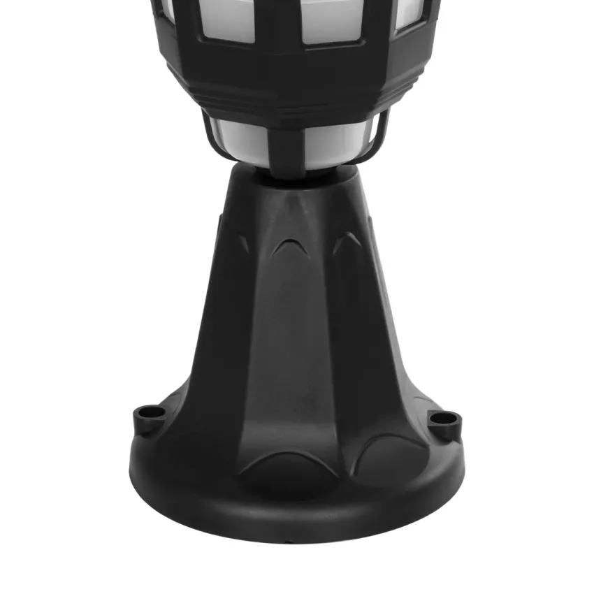 VERDI  Vintage Επιδαπέδιο Φωτιστικό Φαναράκι Μονόφωτο 1 x E27 IP44 Μαύρο Πλαστικό Σώμα - Μ17 x Π17 x Υ47cm