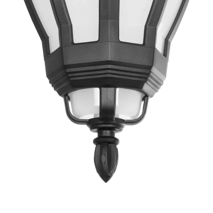 VERDI  Vintage Κρεμαστό Φωτιστικό Φαναράκι Μονόφωτο 1 x E27 IP44 Μαύρο Πλαστικό Σώμα - Μ17 x Π17 x Υ52cm