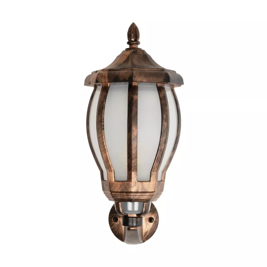 VERDI  Vintage Επιτοίχιο Φωτιστικό Φαναράκι Μονόφωτο 1 x E27 IP44 Χάλκινο Πλαστικό Σώμα - Μ23 x Π17 x Υ40cm