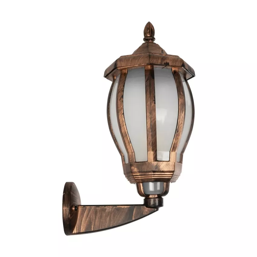 VERDI  Vintage Επιτοίχιο Φωτιστικό Φαναράκι Μονόφωτο 1 x E27 IP44 Χάλκινο Πλαστικό Σώμα - Μ23 x Π17 x Υ40cm