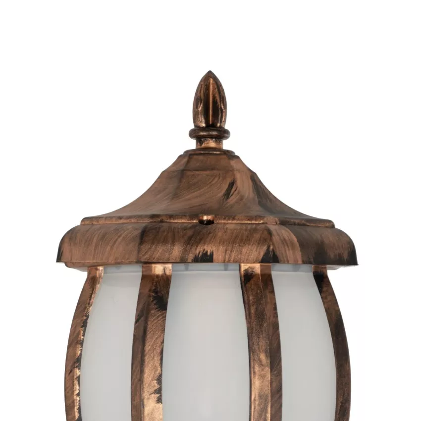 VERDI  Vintage Επιτοίχιο Φωτιστικό Φαναράκι Μονόφωτο 1 x E27 IP44 Χάλκινο Πλαστικό Σώμα - Μ23 x Π17 x Υ40cm