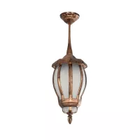 VERDI  Vintage Κρεμαστό Φωτιστικό Φαναράκι Μονόφωτο 1 x E27 IP44 Χάλκινο Πλαστικό Σώμα - Μ17 x Π17 x Υ47cm