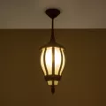VERDI  Vintage Κρεμαστό Φωτιστικό Φαναράκι Μονόφωτο 1 x E27 IP44 Χάλκινο Πλαστικό Σώμα - Μ17 x Π17 x Υ47cm