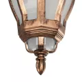 VERDI  Vintage Κρεμαστό Φωτιστικό Φαναράκι Μονόφωτο 1 x E27 IP44 Χάλκινο Πλαστικό Σώμα - Μ17 x Π17 x Υ47cm
