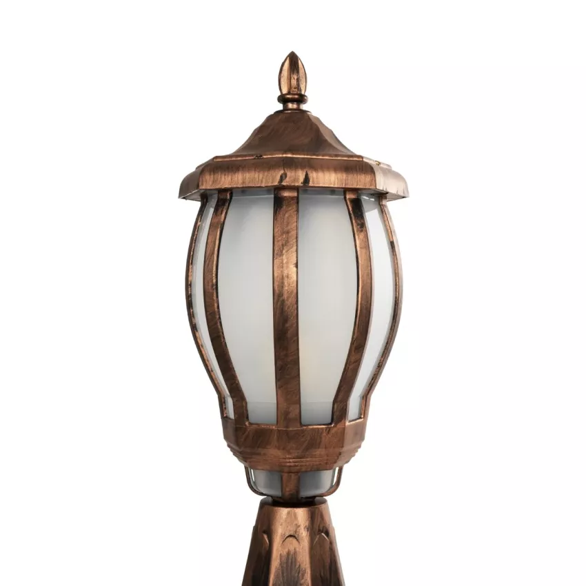 VERDI  Vintage Επιδαπέδιο Φωτιστικό Φαναράκι Μονόφωτο 1 x E27 IP44 Χάλκινο Πλαστικό Σώμα - Μ17 x Π17 x Υ47cm