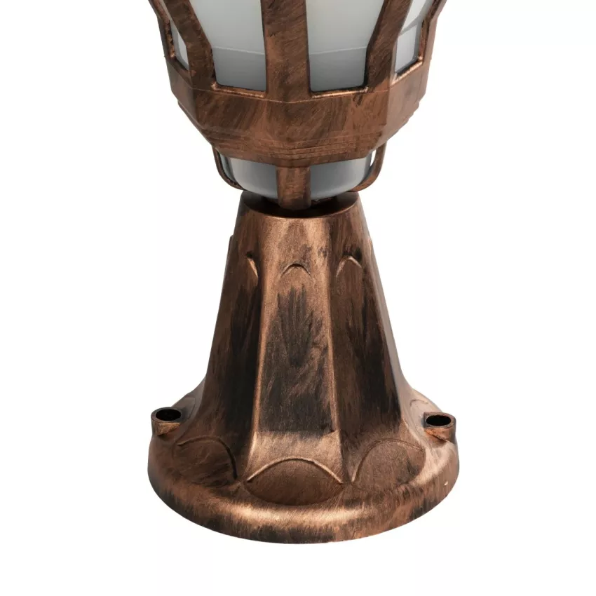 VERDI  Vintage Επιδαπέδιο Φωτιστικό Φαναράκι Μονόφωτο 1 x E27 IP44 Χάλκινο Πλαστικό Σώμα - Μ17 x Π17 x Υ47cm