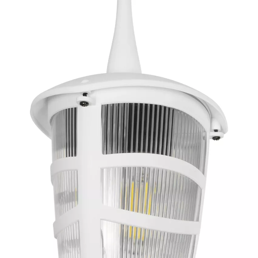 ZARDIN  Vintage Κρεμαστό Φωτιστικό Φαναράκι Μονόφωτο 1 x E27 IP44 Λευκό Πλαστικό Σώμα - Μ17 x Π17 x Υ42cm