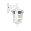 ZARDIN  Vintage Επιτοίχιο Φωτιστικό Φαναράκι Μονόφωτο 1 x E27 IP44 Λευκό Πλαστικό Σώμα - Μ22 x Π17 x Υ27cm