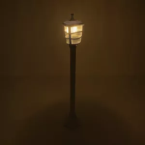 ZARDIN  Vintage Επιδαπέδιο Φωτιστικό Φαναράκι Μονόφωτο 1 x E27 IP44 Λευκό Πλαστικό Σώμα - Μ16 x Π16 x Υ100cm