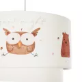 OWL  Παιδικό Κρεμαστό Φωτιστικό Φιγούρα Μονόφωτο 1 x E27 IP20 Λευκό Ύφασμα - Μ30 x Π30 x Υ70cm