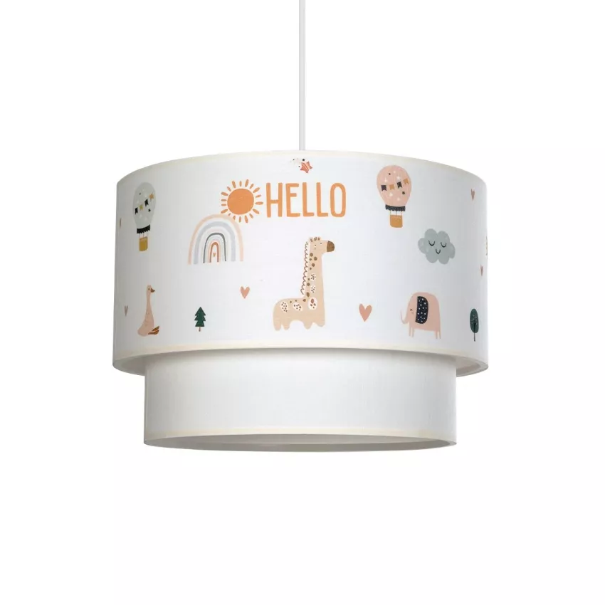 BALLOON  Παιδικό Κρεμαστό Φωτιστικό Φιγούρα Μονόφωτο 1 x E27 IP20 Λευκό Ύφασμα - Μ30 x Π30 x Υ70cm