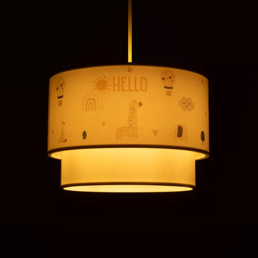 BALLOON  Παιδικό Κρεμαστό Φωτιστικό Φιγούρα Μονόφωτο 1 x E27 IP20 Λευκό Ύφασμα - Μ30 x Π30 x Υ70cm