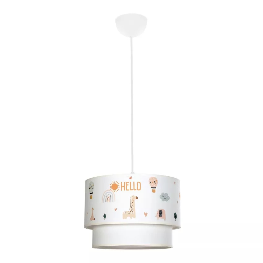 BALLOON  Παιδικό Κρεμαστό Φωτιστικό Φιγούρα Μονόφωτο 1 x E27 IP20 Λευκό Ύφασμα - Μ30 x Π30 x Υ70cm