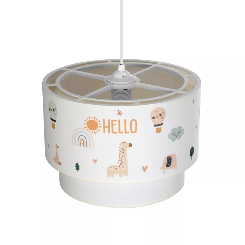 BALLOON  Παιδικό Κρεμαστό Φωτιστικό Φιγούρα Μονόφωτο 1 x E27 IP20 Λευκό Ύφασμα - Μ30 x Π30 x Υ70cm