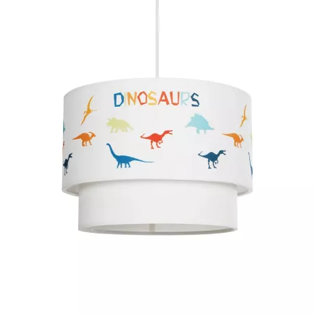GLOBOSTAR® DINO  Παιδικό Κρεμαστό Φωτιστικό Οροφής με Ντουί 1 x E27 AC 220-240V IP20 - Πολύχρωμο - Μ30 x Π30 x Υ24cm
