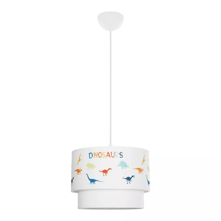 GLOBOSTAR® DINO  Παιδικό Κρεμαστό Φωτιστικό Οροφής με Ντουί 1 x E27 AC 220-240V IP20 - Πολύχρωμο - Μ30 x Π30 x Υ24cm