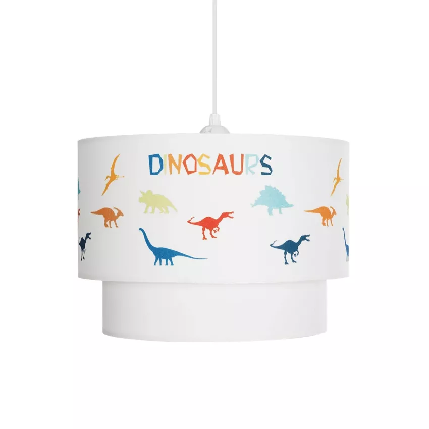 GLOBOSTAR® DINO  Παιδικό Κρεμαστό Φωτιστικό Οροφής με Ντουί 1 x E27 AC 220-240V IP20 - Πολύχρωμο - Μ30 x Π30 x Υ24cm