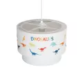 GLOBOSTAR® DINO  Παιδικό Κρεμαστό Φωτιστικό Οροφής με Ντουί 1 x E27 AC 220-240V IP20 - Πολύχρωμο - Μ30 x Π30 x Υ24cm