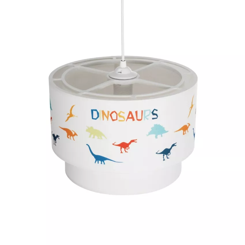GLOBOSTAR® DINO  Παιδικό Κρεμαστό Φωτιστικό Οροφής με Ντουί 1 x E27 AC 220-240V IP20 - Πολύχρωμο - Μ30 x Π30 x Υ24cm