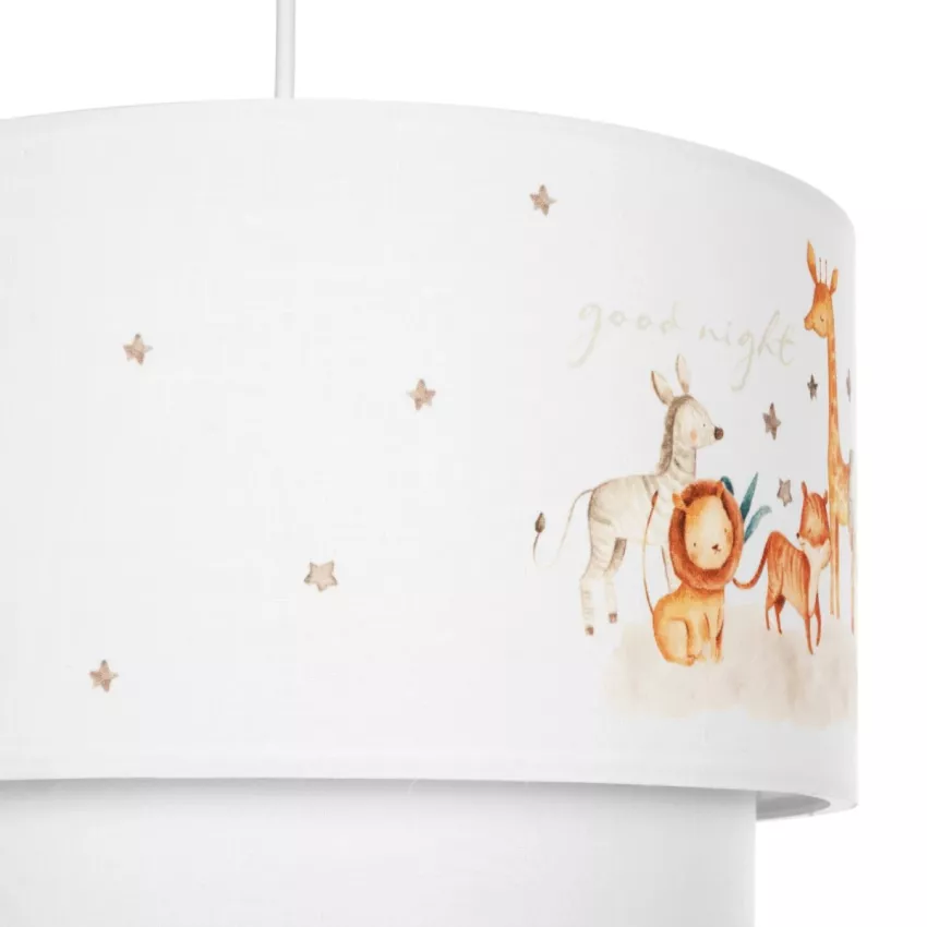 GLOBOSTAR® GIRAFFE  Παιδικό Κρεμαστό Φωτιστικό Οροφής με Ντουί 1 x E27 AC 220-240V IP20 - Πολύχρωμο - Μ30 x Π30 x Υ24cm