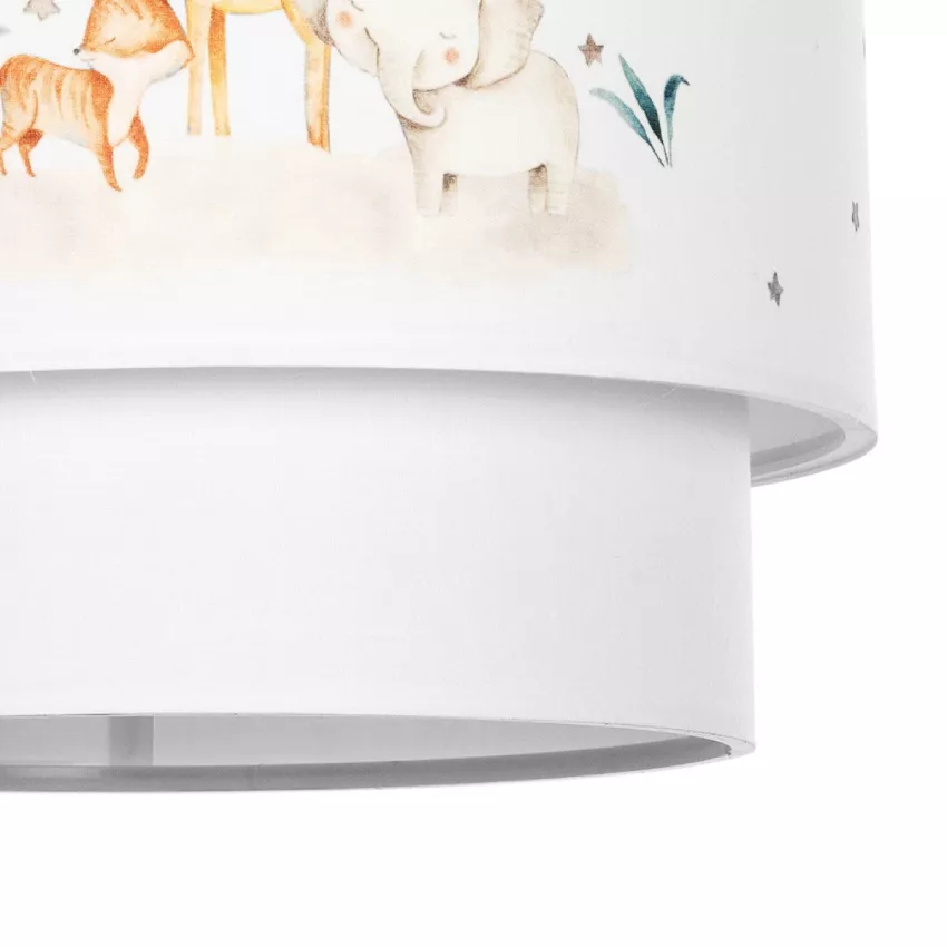 GLOBOSTAR® GIRAFFE  Παιδικό Κρεμαστό Φωτιστικό Οροφής με Ντουί 1 x E27 AC 220-240V IP20 - Πολύχρωμο - Μ30 x Π30 x Υ24cm
