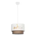 GLOBOSTAR® GIRAFFE  Παιδικό Κρεμαστό Φωτιστικό Οροφής με Ντουί 1 x E27 AC 220-240V IP20 - Πολύχρωμο - Μ30 x Π30 x Υ24cm