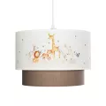 GLOBOSTAR® GIRAFFE  Παιδικό Κρεμαστό Φωτιστικό Οροφής με Ντουί 1 x E27 AC 220-240V IP20 - Πολύχρωμο - Μ30 x Π30 x Υ24cm