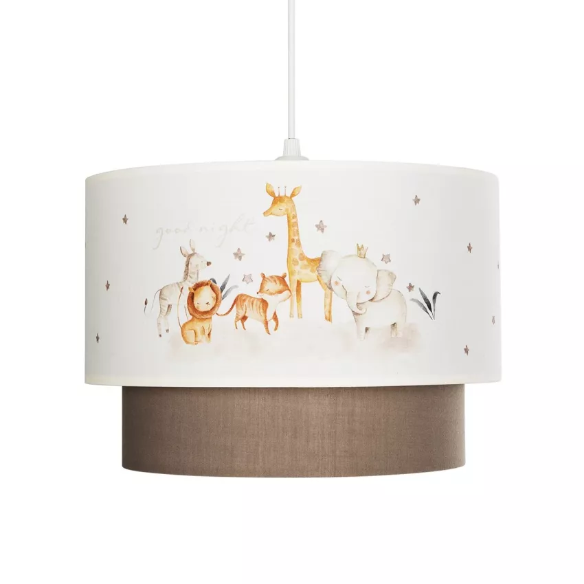 GLOBOSTAR® GIRAFFE  Παιδικό Κρεμαστό Φωτιστικό Οροφής με Ντουί 1 x E27 AC 220-240V IP20 - Πολύχρωμο - Μ30 x Π30 x Υ24cm