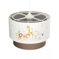 GLOBOSTAR® GIRAFFE  Παιδικό Κρεμαστό Φωτιστικό Οροφής με Ντουί 1 x E27 AC 220-240V IP20 - Πολύχρωμο - Μ30 x Π30 x Υ24cm