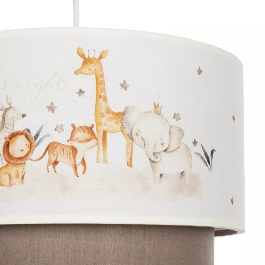 GLOBOSTAR® GIRAFFE  Παιδικό Κρεμαστό Φωτιστικό Οροφής με Ντουί 1 x E27 AC 220-240V IP20 - Πολύχρωμο - Μ30 x Π30 x Υ24cm