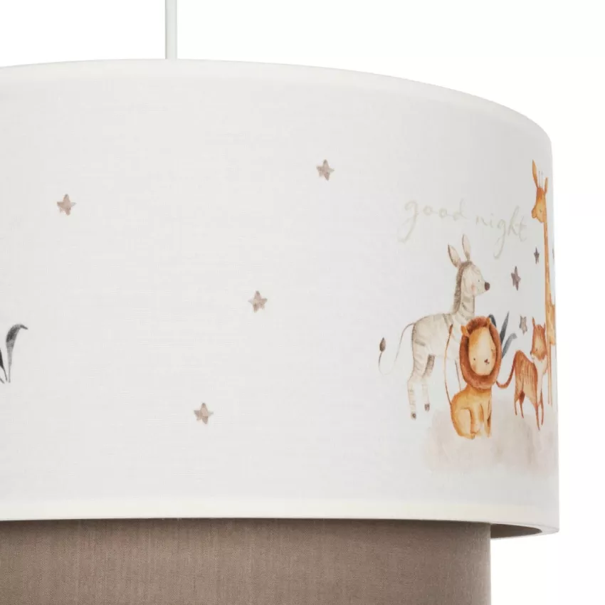 GLOBOSTAR® GIRAFFE  Παιδικό Κρεμαστό Φωτιστικό Οροφής με Ντουί 1 x E27 AC 220-240V IP20 - Πολύχρωμο - Μ30 x Π30 x Υ24cm