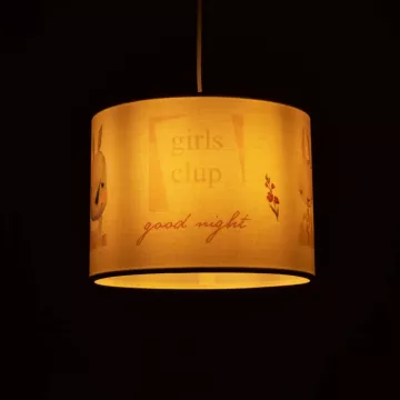 GIRLSCLUB  Παιδικό Κρεμαστό Φωτιστικό Φιγούρα Μονόφωτο 1 x E27 IP20 Λευκό Ύφασμα - Μ28 x Π28 x Υ70cm