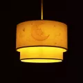 GLOBOSTAR® MOON  Παιδικό Κρεμαστό Φωτιστικό Οροφής με Ντουί 1 x E27 AC 220-240V IP20 - Πολύχρωμο - Μ30 x Π30 x Υ24cm