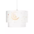 GLOBOSTAR® MOON  Παιδικό Κρεμαστό Φωτιστικό Οροφής με Ντουί 1 x E27 AC 220-240V IP20 - Πολύχρωμο - Μ30 x Π30 x Υ24cm