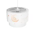 GLOBOSTAR® MOON  Παιδικό Κρεμαστό Φωτιστικό Οροφής με Ντουί 1 x E27 AC 220-240V IP20 - Πολύχρωμο - Μ30 x Π30 x Υ24cm