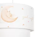GLOBOSTAR® MOON  Παιδικό Κρεμαστό Φωτιστικό Οροφής με Ντουί 1 x E27 AC 220-240V IP20 - Πολύχρωμο - Μ30 x Π30 x Υ24cm