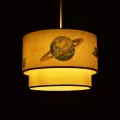 GLOBOSTAR® SATURN  Παιδικό Κρεμαστό Φωτιστικό Οροφής με Ντουί 1 x E27 AC 220-240V IP20 - Πολύχρωμο - Μ30 x Π30 x Υ24cm