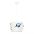 GLOBOSTAR® SATURN  Παιδικό Κρεμαστό Φωτιστικό Οροφής με Ντουί 1 x E27 AC 220-240V IP20 - Πολύχρωμο - Μ30 x Π30 x Υ24cm