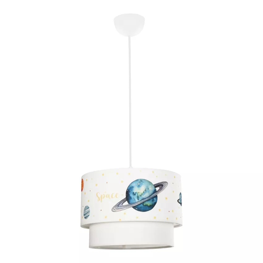 GLOBOSTAR® SATURN  Παιδικό Κρεμαστό Φωτιστικό Οροφής με Ντουί 1 x E27 AC 220-240V IP20 - Πολύχρωμο - Μ30 x Π30 x Υ24cm