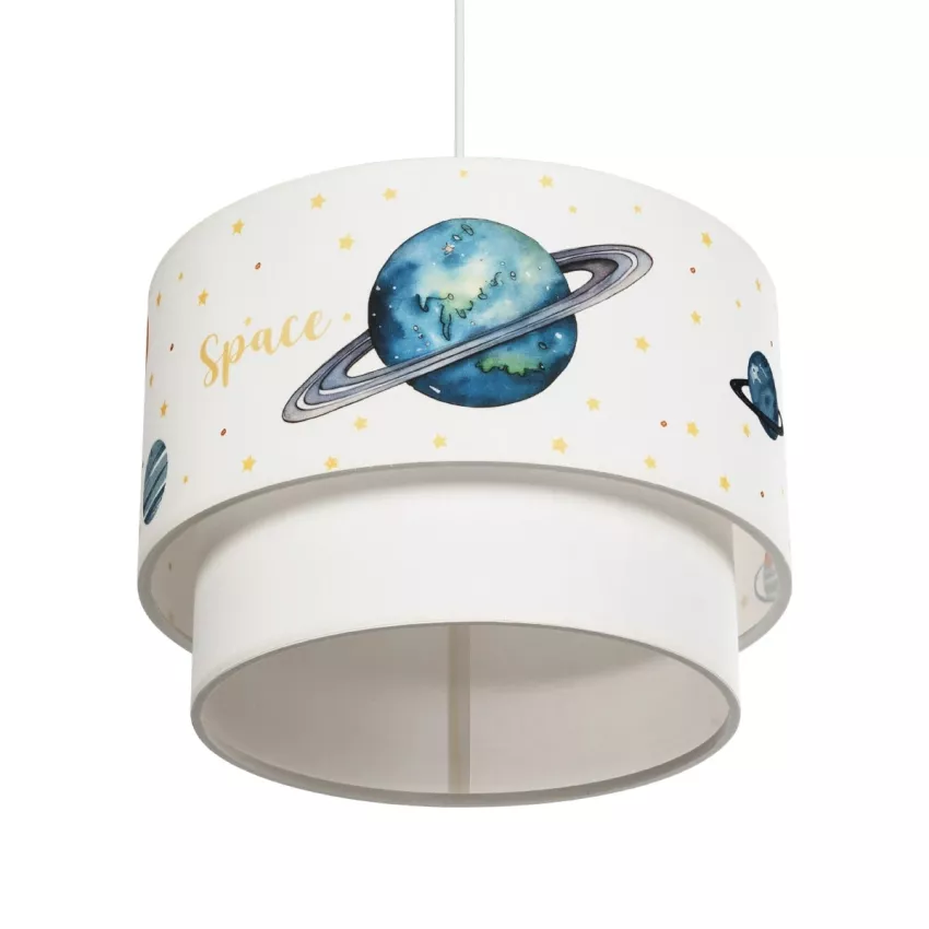 GLOBOSTAR® SATURN  Παιδικό Κρεμαστό Φωτιστικό Οροφής με Ντουί 1 x E27 AC 220-240V IP20 - Πολύχρωμο - Μ30 x Π30 x Υ24cm
