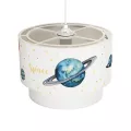 GLOBOSTAR® SATURN  Παιδικό Κρεμαστό Φωτιστικό Οροφής με Ντουί 1 x E27 AC 220-240V IP20 - Πολύχρωμο - Μ30 x Π30 x Υ24cm