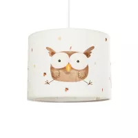 OWL  Παιδικό Κρεμαστό Φωτιστικό Φιγούρα Μονόφωτο 1 x E27 IP20 Λευκό Ύφασμα - Μ28 x Π28 x Υ70cm