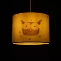 OWL  Παιδικό Κρεμαστό Φωτιστικό Φιγούρα Μονόφωτο 1 x E27 IP20 Λευκό Ύφασμα - Μ28 x Π28 x Υ70cm