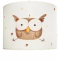 OWL  Παιδικό Κρεμαστό Φωτιστικό Φιγούρα Μονόφωτο 1 x E27 IP20 Λευκό Ύφασμα - Μ28 x Π28 x Υ70cm
